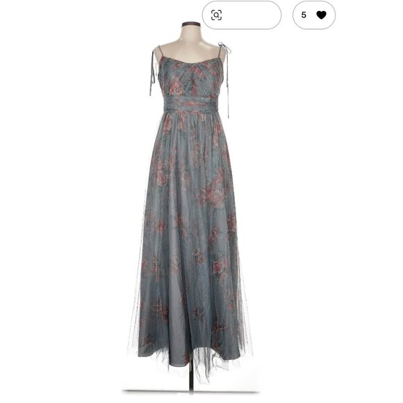 NWT Marchesa Notte Floral Gauzy Dress - Picture 1 of 6